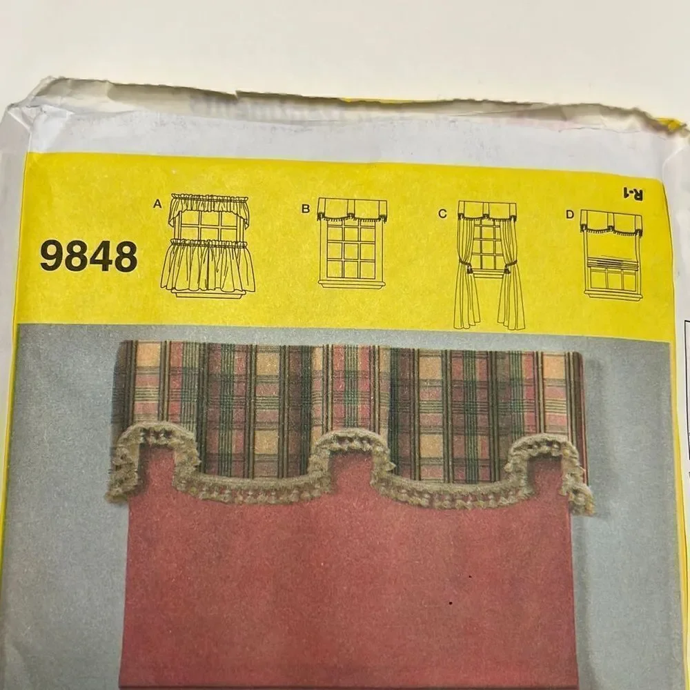 SIMPLICITY‎ Window Treatments Sewing Patterns For DUMMIES 9848 One Sz Curtains
